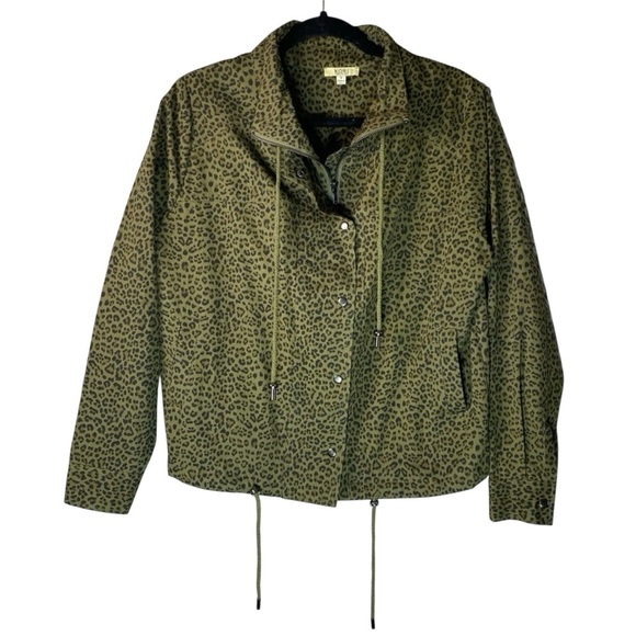 Animal Print Green Jacket - Picture 1 of 4